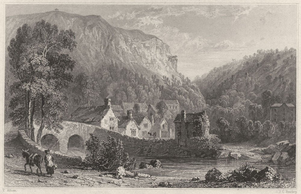 DEVON. Linmouth (Lynmouth), North Devon 1829 old antique vintage print picture